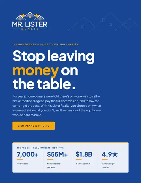 Cover of The Seller Savings Guide from Mr. Lister Realty